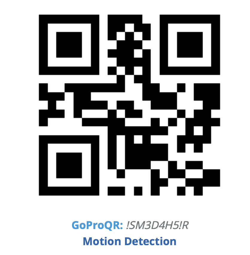 Código QR de GoPro Labs - Detección de movimiento