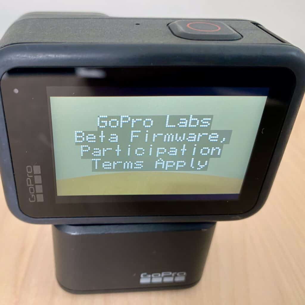 Inicio del firmware de GoPro Labs