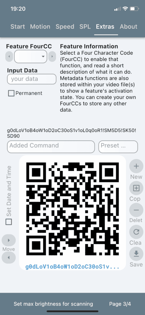 GoPro Labs mobile App QRControl – Bildschirm-Extras