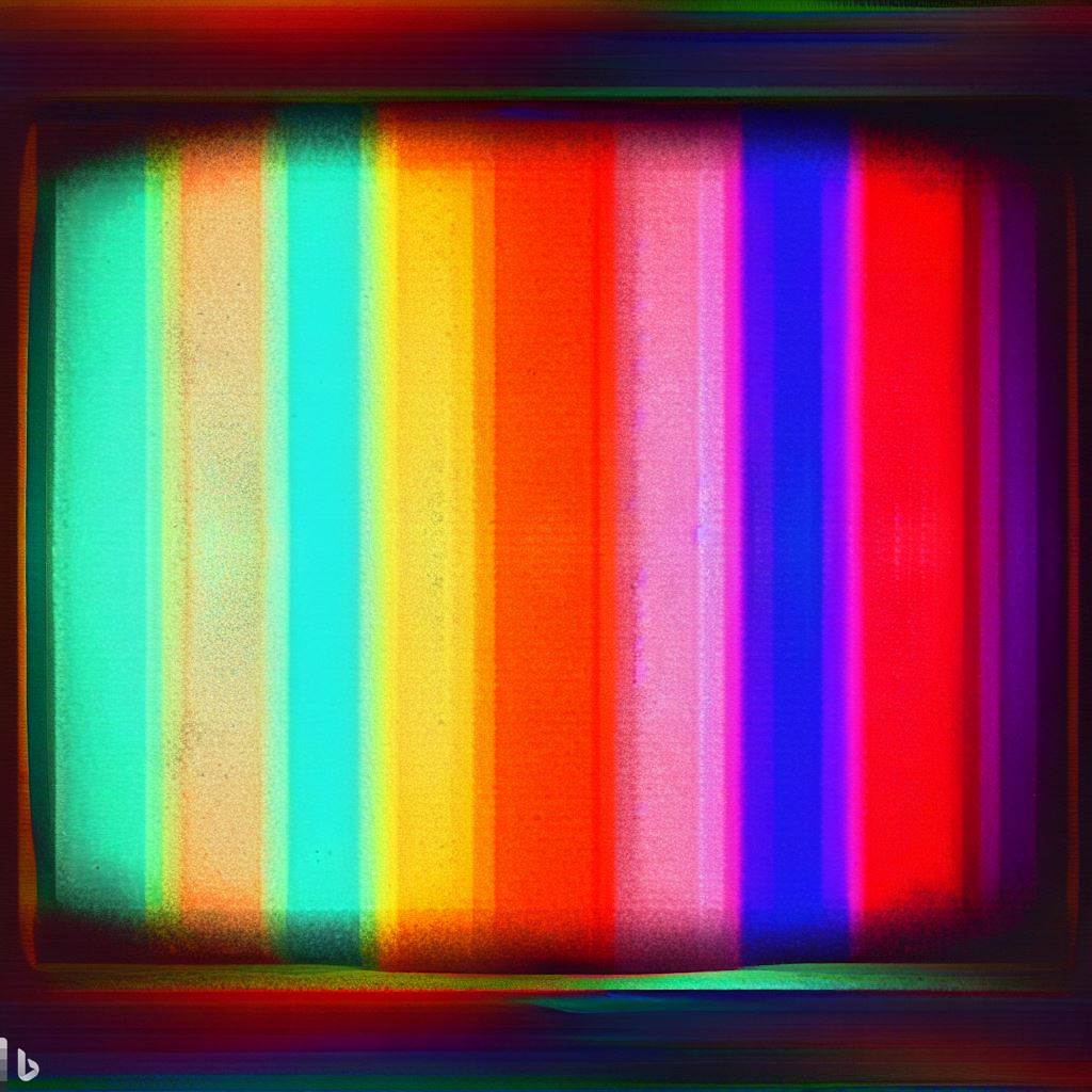 color bars on old tv